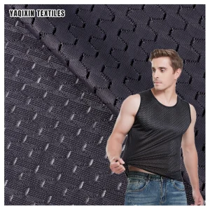 Cheap Polyester Spandex Stretch Mesh Fabric 180gsm Knitted Elastic Breathable Sportswear Basketball Mesh Vest Fabric