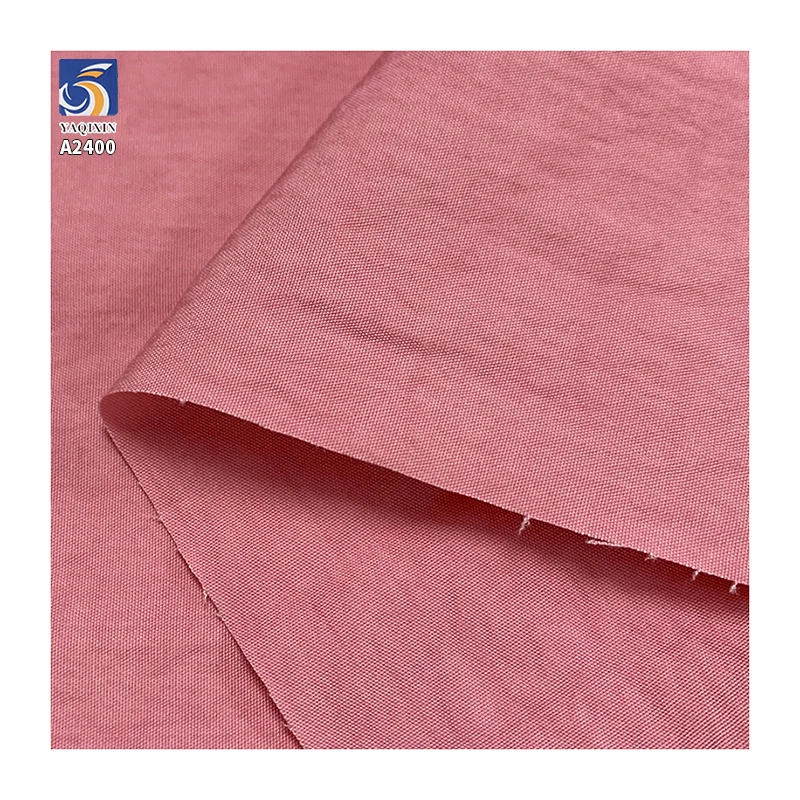 A2400 Plain Woven Cotton and Nylon Blended Snowflake Wrinkle Cotton Fabric Crepe for Women's Clothing Punk Shirt Pants Fabric - 图片 4