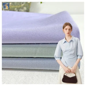 A1140 Stretch 50S 130gsm 97% Cotton 3% Spandex Stretch Plain Cotton Fabric for Women's Clothing Fabric
