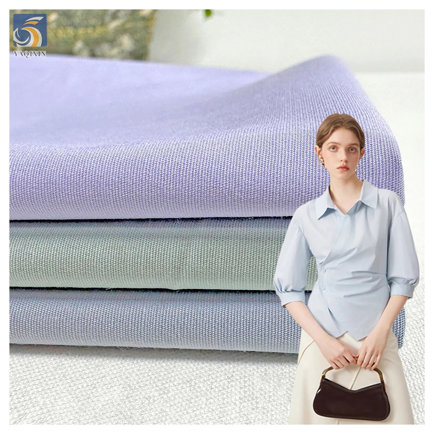 A1140 Stretch 50S 130gsm 97% Cotton 3% Spandex Stretch Plain Cotton Fabric for Women's Clothing Fabric