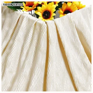 Ivory 120gsm Polyester Crinkle Crepe Fabric for Dress 2024 New Duchess Dubai Abaya Chiffon Satin Fabric by Meters