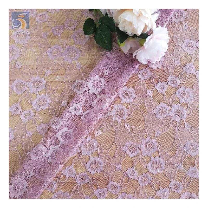 Latest Design White African Lace Fabric 5 Yards Small Floral Net Mesh Lace Clothing Chantilly Lace Fabric for Peru - 图片 5