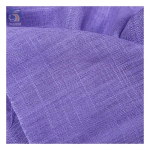 Factory Spot 180gsm 12*12 Eco-friendly 30% Linen 70% Cotton Blended Fabric Soft Woven for Shirts Dresses Garments for Boys Girls