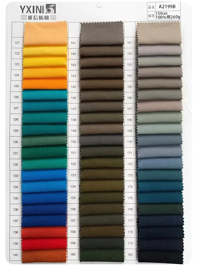 Wholesale 10856 220gsm Khaki Chino Cotton Twill Fabric Textile 100% Cotton Twill Chino Fabric for Man Shirts Clothing - 图片 5
