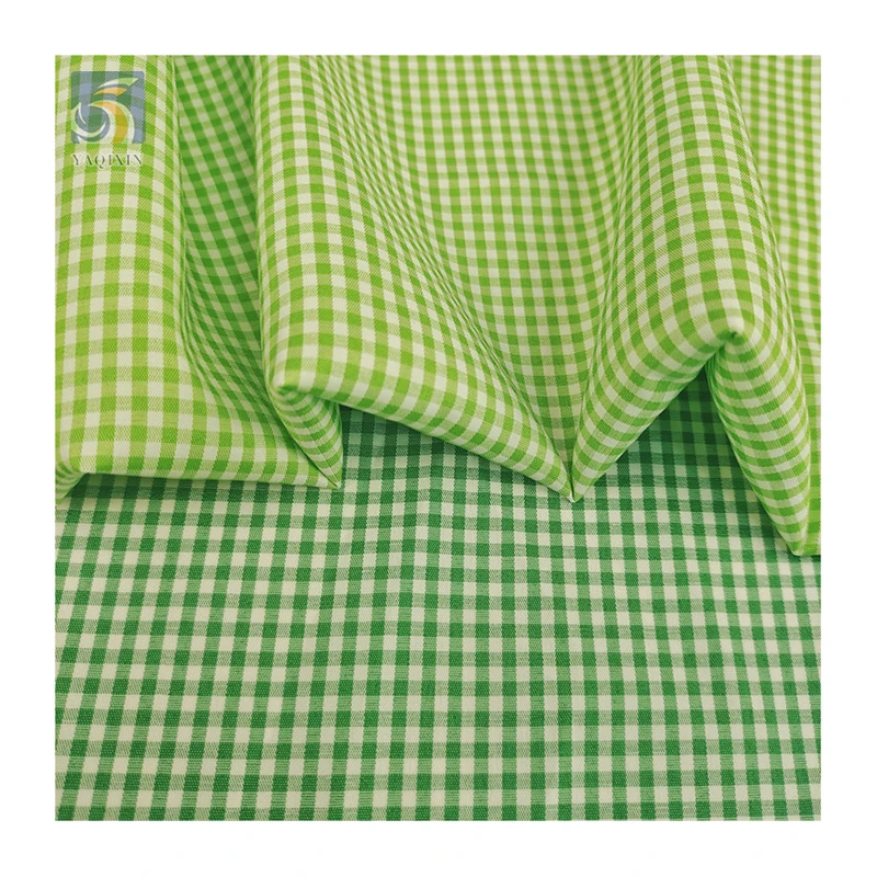 PLK016 Klein Blue/Mint Green Stretch Small Lattice Plaid Fabric 2mm/5mm/8mm/10mm Yarn Dyed Shirt/Dress Fabric - 图片 6