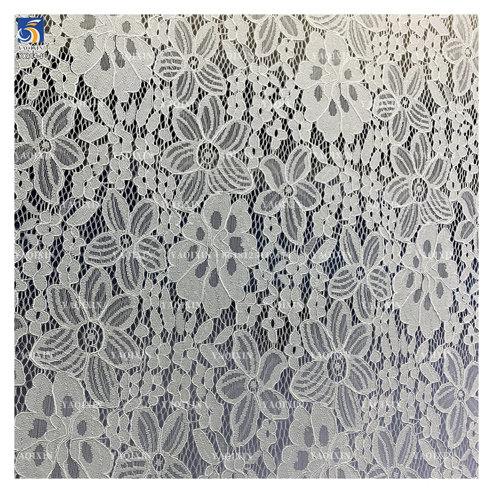 YX284 New Fashion Beautiful Hollow Dress 90 Nylon 10 Spandex Elastic Stretch Lace Fabric for Lingerie - 图片 4