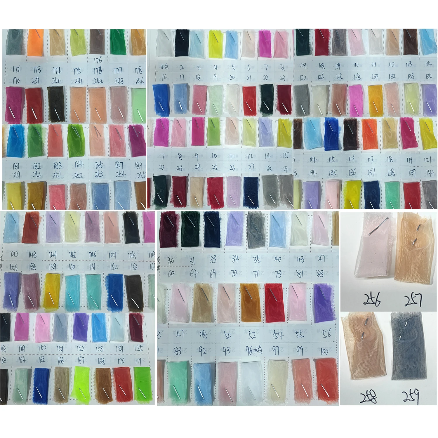 Plain Dyed 100%Polyester Sheer Pure Silk Organza Fabric for Bridal Wedding Dress - 图片 4