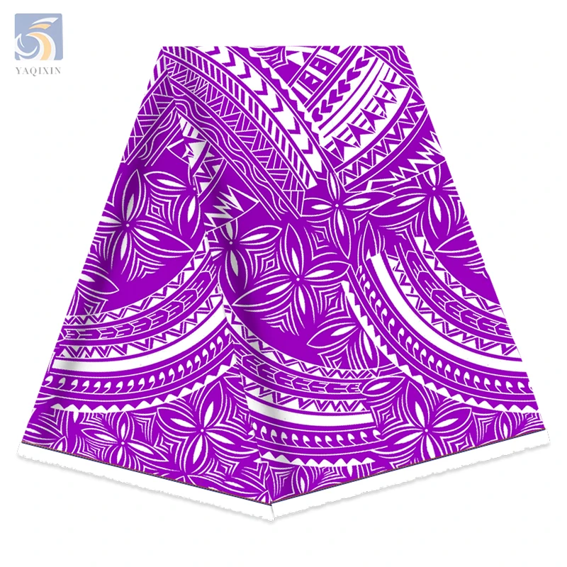 Purple Luxury Clothing Dress Fabric African Polyester Samoan Tribal Digital Print Ethnic Fabric by Meter - 图片 3