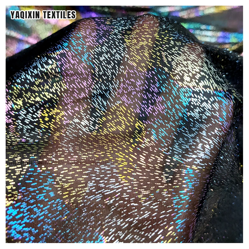 New Function Polyester Tulle Mesh Iridescent Rainbow Printing Reflective Fabric Bronzing Printed Luminous Mesh Fabric - 图片 3