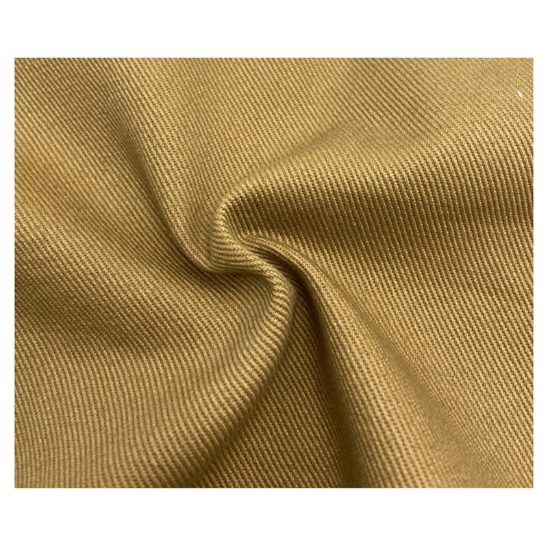 A2009 360gsm 7*7 Heavyweight High Quality Thick Twill Cotton Fabric Dark Khaki Cargo Jacket Cotton Fabric for Men - 图片 4