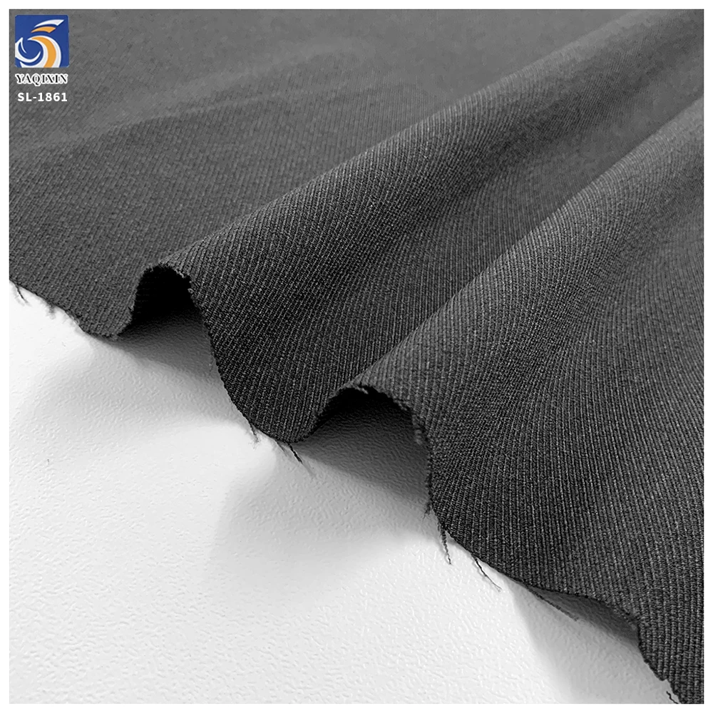SL-1861 Wholesale 280G 94% Polyester 6% Spandex Blend Stretch Suiting Fabric 150cm for Office Uniforms - 图片 5