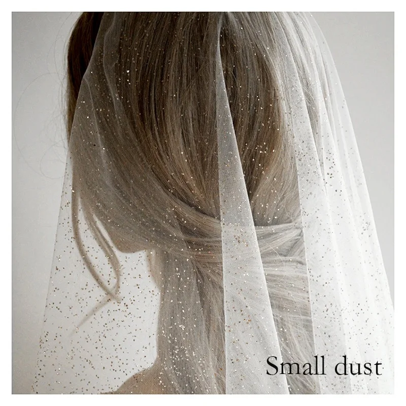 Glitter Mesh Fabric Soft Bridal Tulle Pure White Sparkle Glitter Tulle Fabric - 图片 5