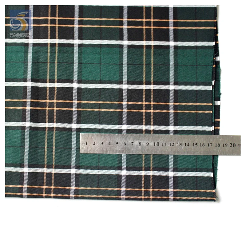 YX2387 Cheap 195gsm 60% Polyester 40% Cotton Blend Check Fabric Cotton Yarn Dyed School Uniform Check Fabric - 图片 3