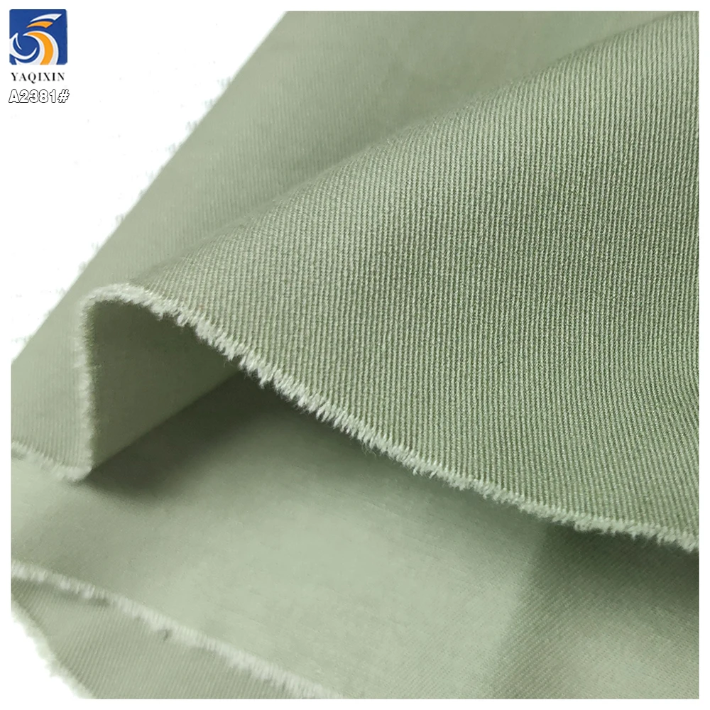 A2381 High Quality 190gsm Washed Ultra-Soft Plain Twill Cotton Fabric for Woman's Shirt Woven 100% Cotton Twill Fabric - 图片 4