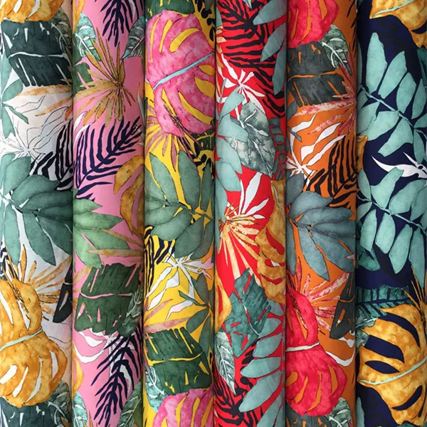 Hot Sales 100% Rayon Viscose Fabric Woven Hawaiian Tropical Design Print for Summer Shirts & Dresses for Lining & Garments - 图片 5