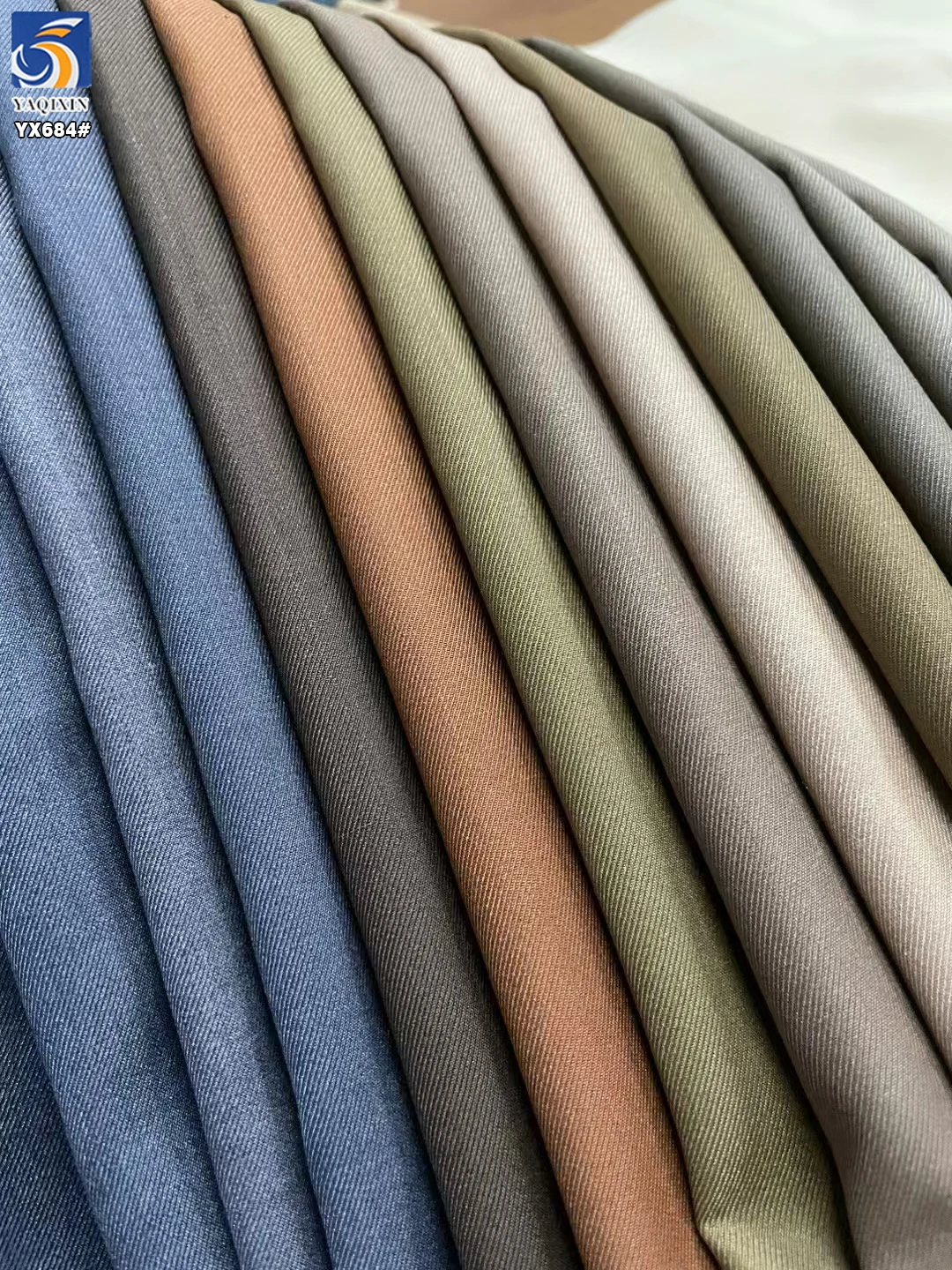 YX684 Wholesale 80% Polyester 20% Viscose Suit Fabric for Men Soft Dyed Twill Pants Fabric Uniform Man Suit Fabric - 图片 6