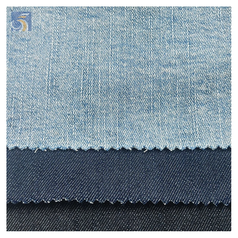 A8880 New 335gsm Washing Color Dyed Denim Fabric Stretch Jeans Pants Cotton Polyester Spandex Denim Fabric - 图片 5