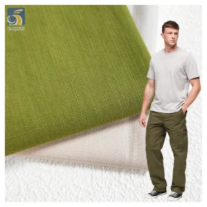 A2243 Light Green 100% Cotton 32x21 Combed Fabric Warp and Weft Slub Washed Cotton 200gsm Workwear Shirt Hat Fabric