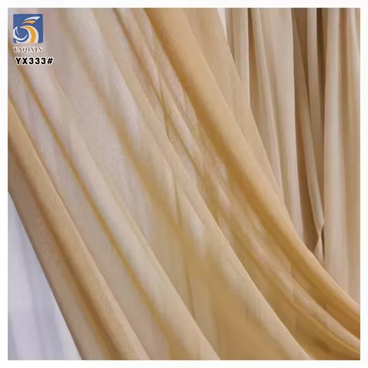 YX442-2 Wholesale Breathable Nylon Spandex Elastic Tulle Sheer 4-Way Stretch Power Net Mesh Fabric 4 Knitting Sportswear Wicking - 图片 5