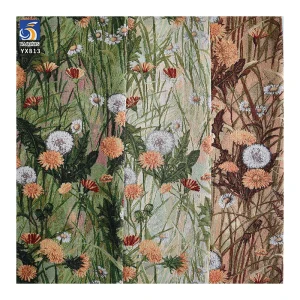YX813 Custom Home Textiles Clothing Yarn Dyed Jacquard Fabric European Art Florals Colorful Yarn-Dyed Jacquard Fabric - 100%...
