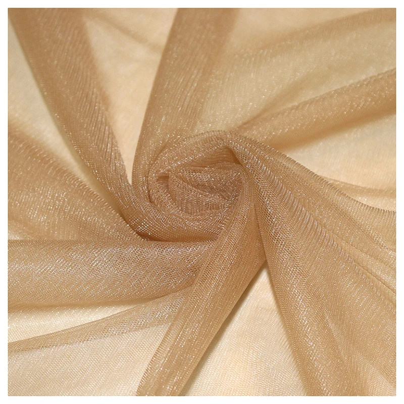 YS-19-1 Guangzhou Polyester Tulle Textile Fabric Manufacturer 30D Mesh 100% Nylon Soft American Tulle Fabric - 图片 3