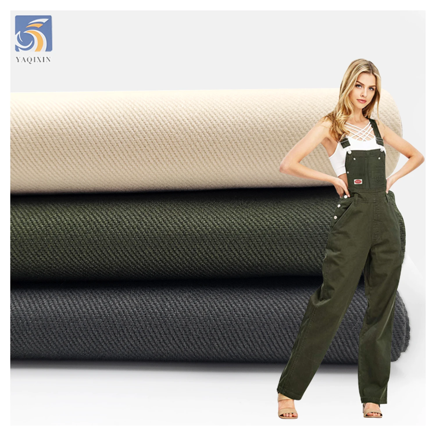 A2120 285gsm 10s*10s Twill Brushed 100 Cotton Non-stretch Fabric for Jackets, Pants, Fabrics and Bags