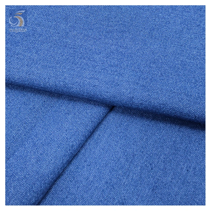 China Factory High Quality Jeans Fabric Dark Blue Lightweight Soft Stretch Thin Denim Fabric for Shirt Dresses - 图片 6