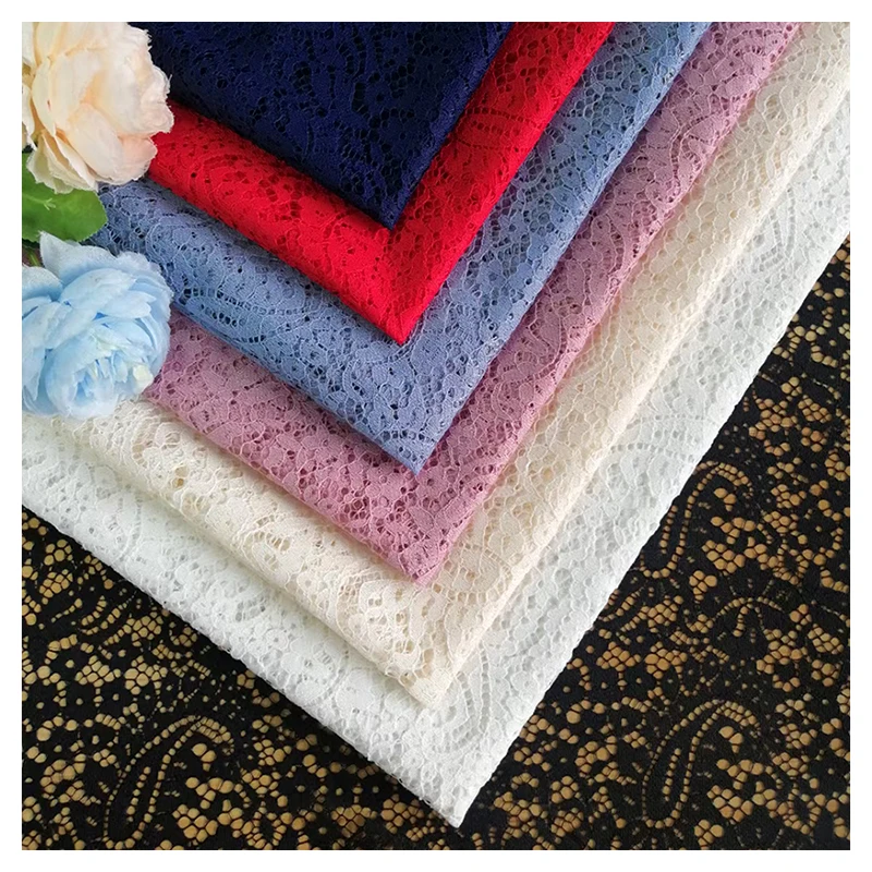 LST17 Manufacturer Low Price Elegant Chantilly Lace Fabric Custom Cheap Reasonable Price Bride Lace Fabric - 图片 5