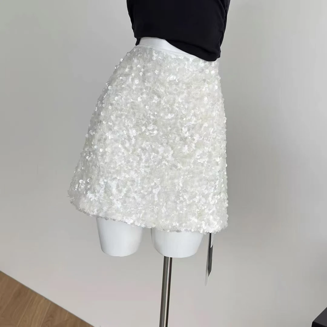 YX1009 Competitive Prices 3+5+7 MM Matte Sequins Fabrics 400gsm High-Weight Multi-Layered Sequins Mesh Fabrics for Bags Clothing - 图片 5