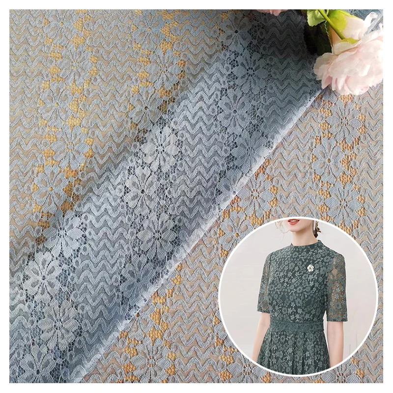 NO MOQ Wholesale Price Lace Fabric for Underwear Nigerian Chantilly Floral Lace Fabric 2025 Net Mesh Lace Fabric - 图片 3