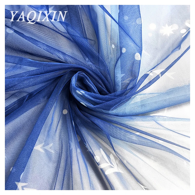 YX2086 100% Nylon Mesh Tulle Fabric Rainbow Transparent Knit Net High Quality African Wedding Lace Fabric Support Custom - 图片 5