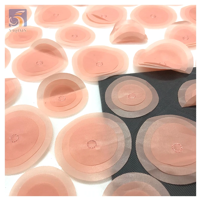 European Laser 3D Circular Polyester Mesh Embroidered Fabric Competitive Price Custom Embroidery Fabric for Wedding - 图片 5