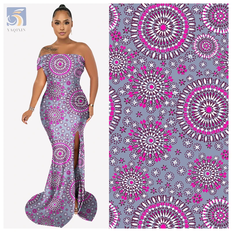 Popular Africa Geometric Print Polyester Fabric Sleeveless Dress Cloth Samoan Tapa Pacific Islander Printed Fabric - 图片 4