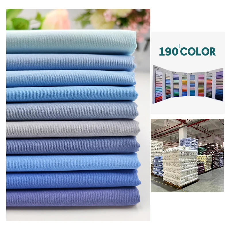 A2173 150gsm Hot Tranquil Blue Workwear Uniform Cotton Fabric Premium Men Woven Carhart 100% Cotton Twill Fabric