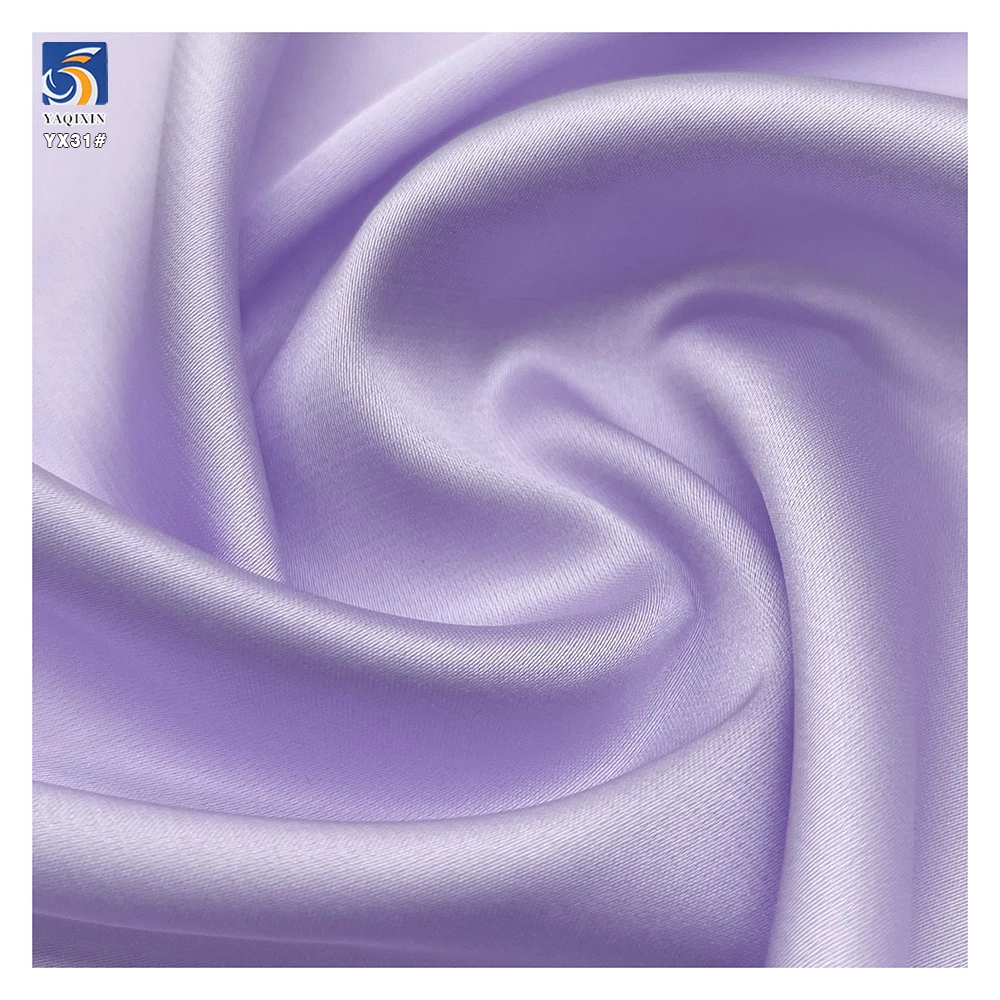 YX31 100gsm 100% Polyester Paradise Satin Fabric Soft Shiny Paradise Charmeuse Satin Fabric for Sexy Pajamas/Clothing/Dress - 图片 5