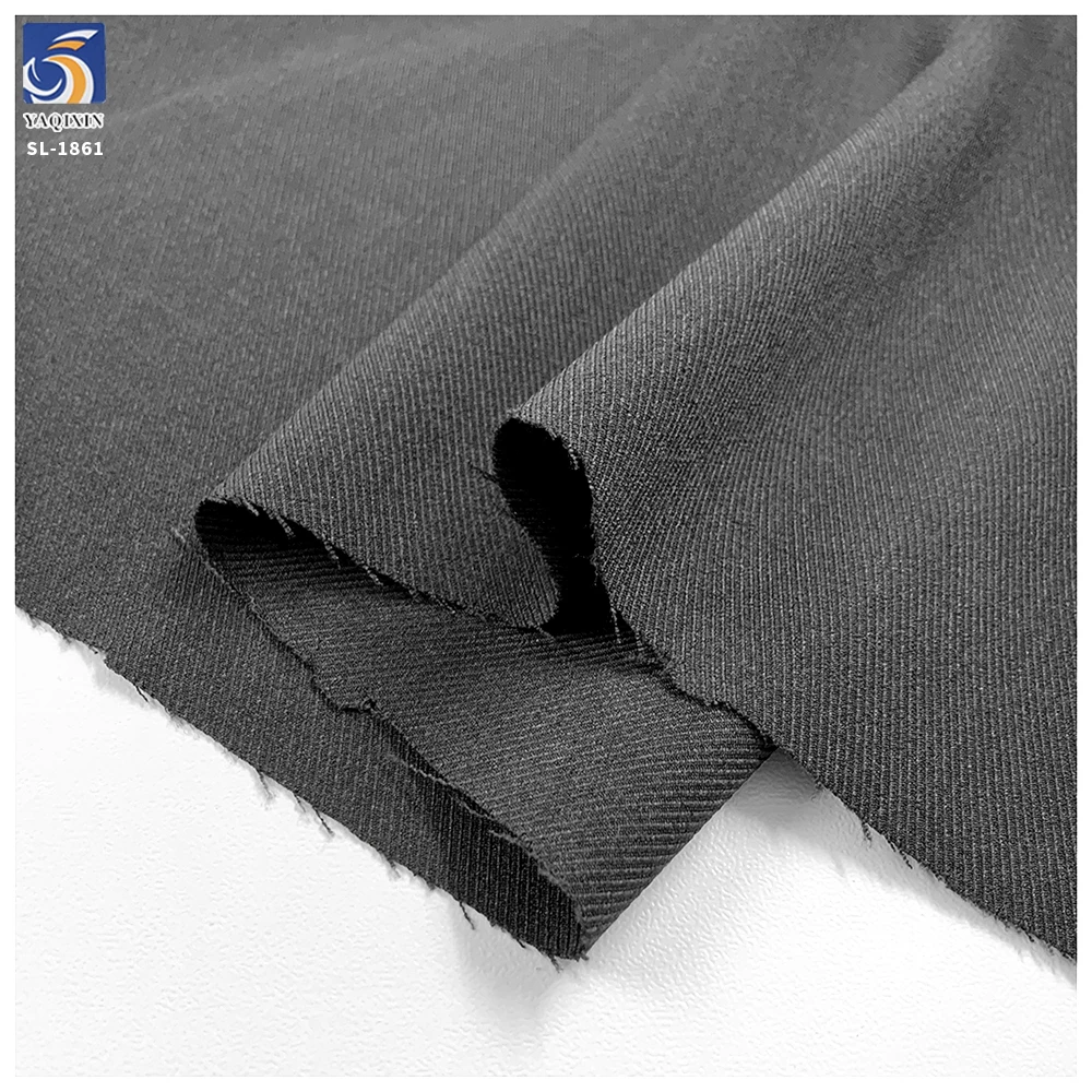 SL-1861 Wholesale 280G 94% Polyester 6% Spandex Blend Stretch Suiting Fabric 150cm for Office Uniforms - 图片 3