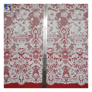 YX932 DIY Light Customization Pattern Water Soluble Lace Fabric Hollow Polyester Embroidery Milk Silk Lace Fabric - 100%...
