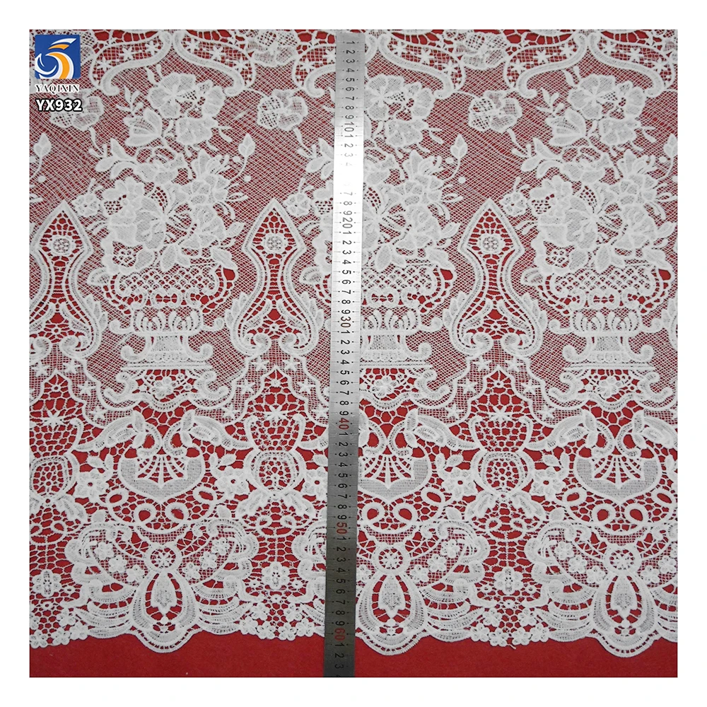 YX932 DIY Light Customization Pattern Water Soluble Lace Fabric Hollow Polyester Embroidery Milk Silk Lace Fabric - 图片 6