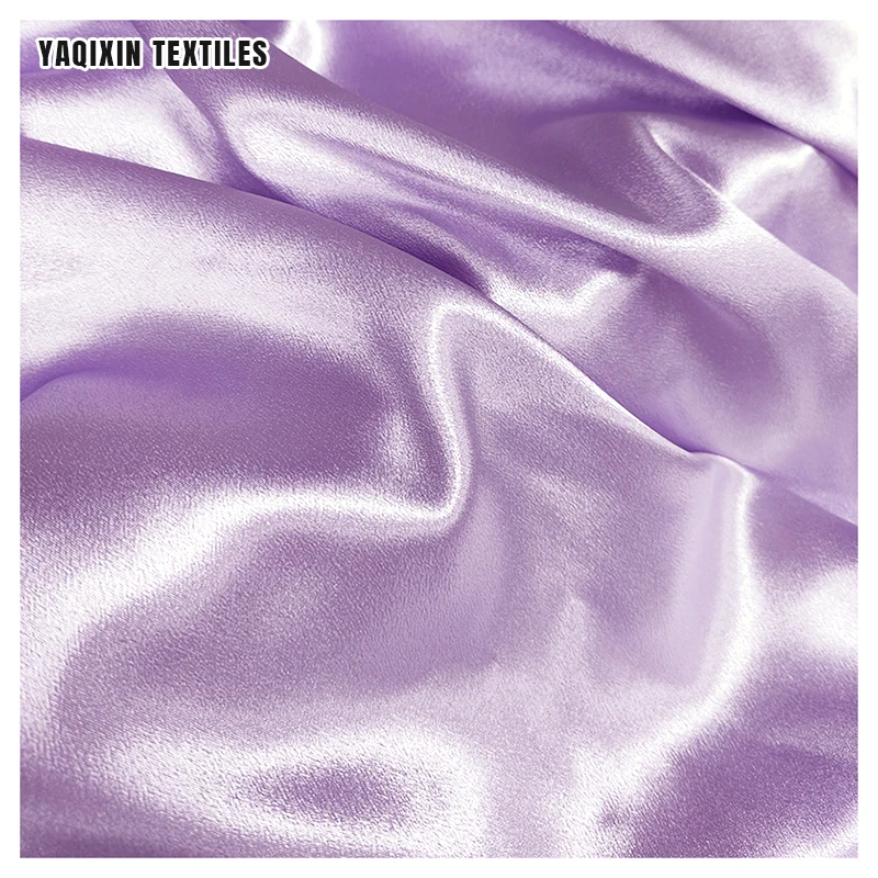 YX36# YAQIXIN Textile Manufacturer 155-160gsm 97%Polyester 3%Spandex Stretch Charmeuse Crystal Satin Fabric Shiny Satin - 图片 4