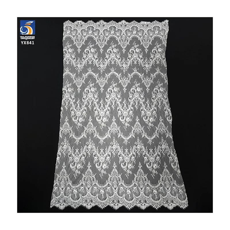 YX841 Multicolor Supply Wholesale Low Price Eyelash Lace Fabric 150CM*300CM Polyester Skirt Lace Eyelash Fabric Cheap - 图片 4