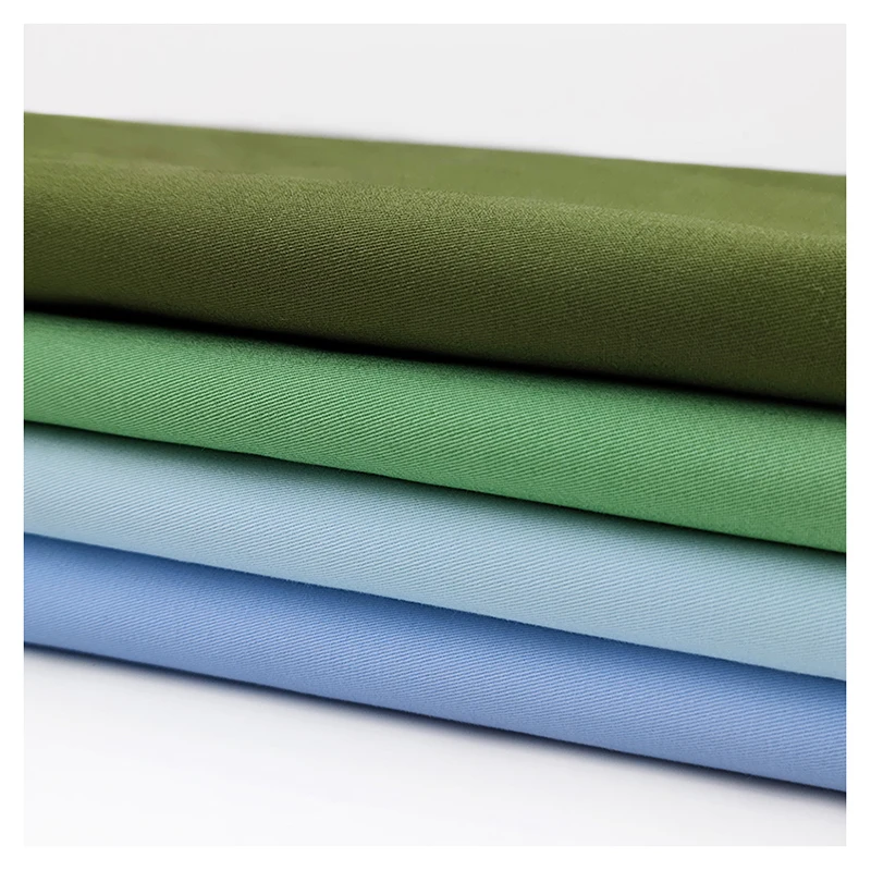 170gsm 97 Cotton 3 Spandex Stretch Cotton Twill Fabric 40S Kids Washed Cotton School Uniform Chino Pants Fabric - 图片 5