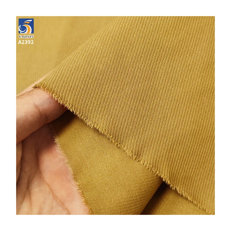 A2392 Wholesale Customized 200gsm TR Texture Khaki Double Twill 100% Cotton Fabric Double Twill Cotton Chino Fabric - 图片 6