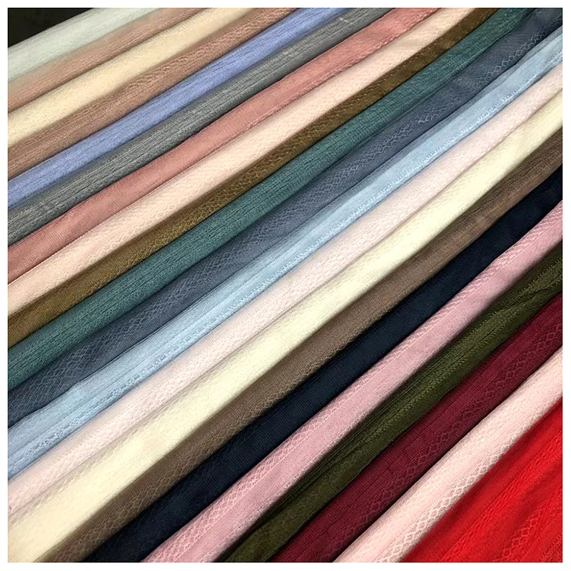 Hot Sales Light Pink Jacquard Striped Fabric Textile Women Stockings Garments Stripe Jacquard Tulle Mesh Fabric - 图片 5