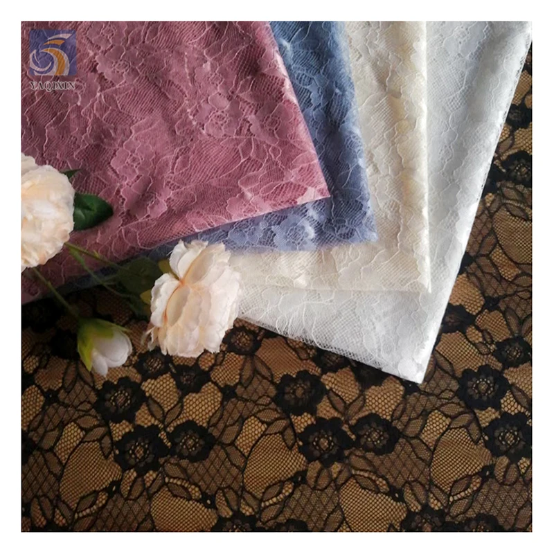 Latest Design White African Lace Fabric 5 Yards Small Floral Net Mesh Lace Clothing Chantilly Lace Fabric for Peru - 图片 3