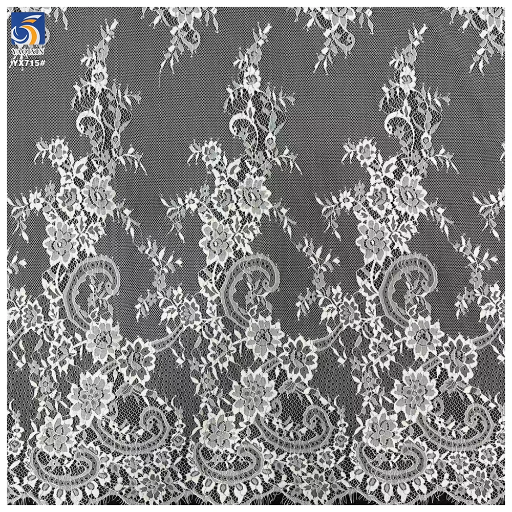 YX715 Premium Quality Eyelash Lace Fabric for Elegant Dresses and Lingerie