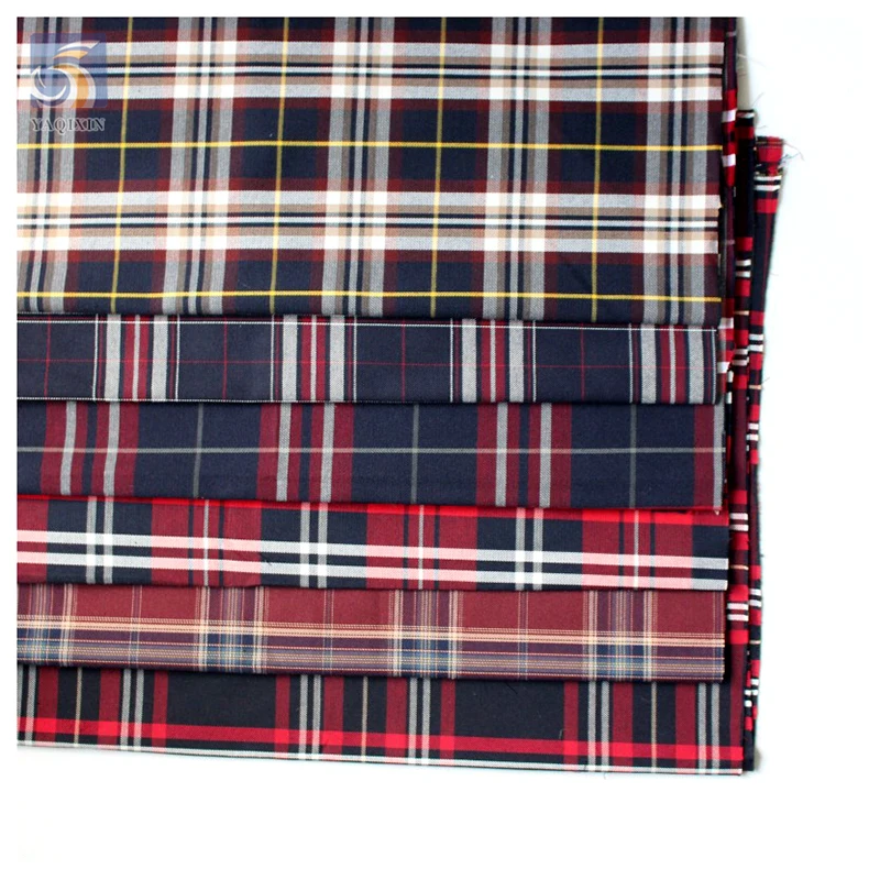 Wholesale Stretch Polyester Checked Fabric for School Uniform Japanese London Design Short Skirt Yarn-Dyed Fabric - 图片 6