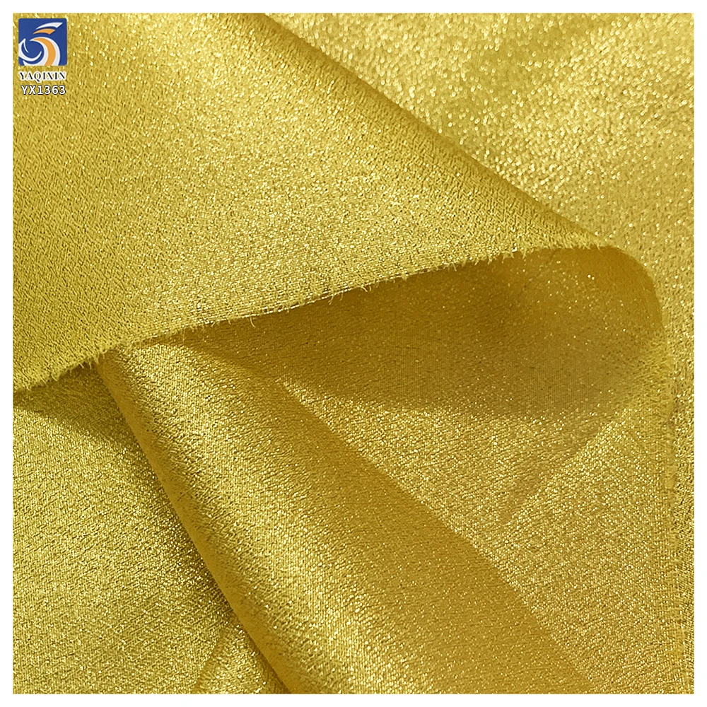 YX1363 145CM 110gsm Latest 2026 Knitted Reflective Laser Glitter Lurex Fabric for Formal Wear Stage Costume - 图片 5