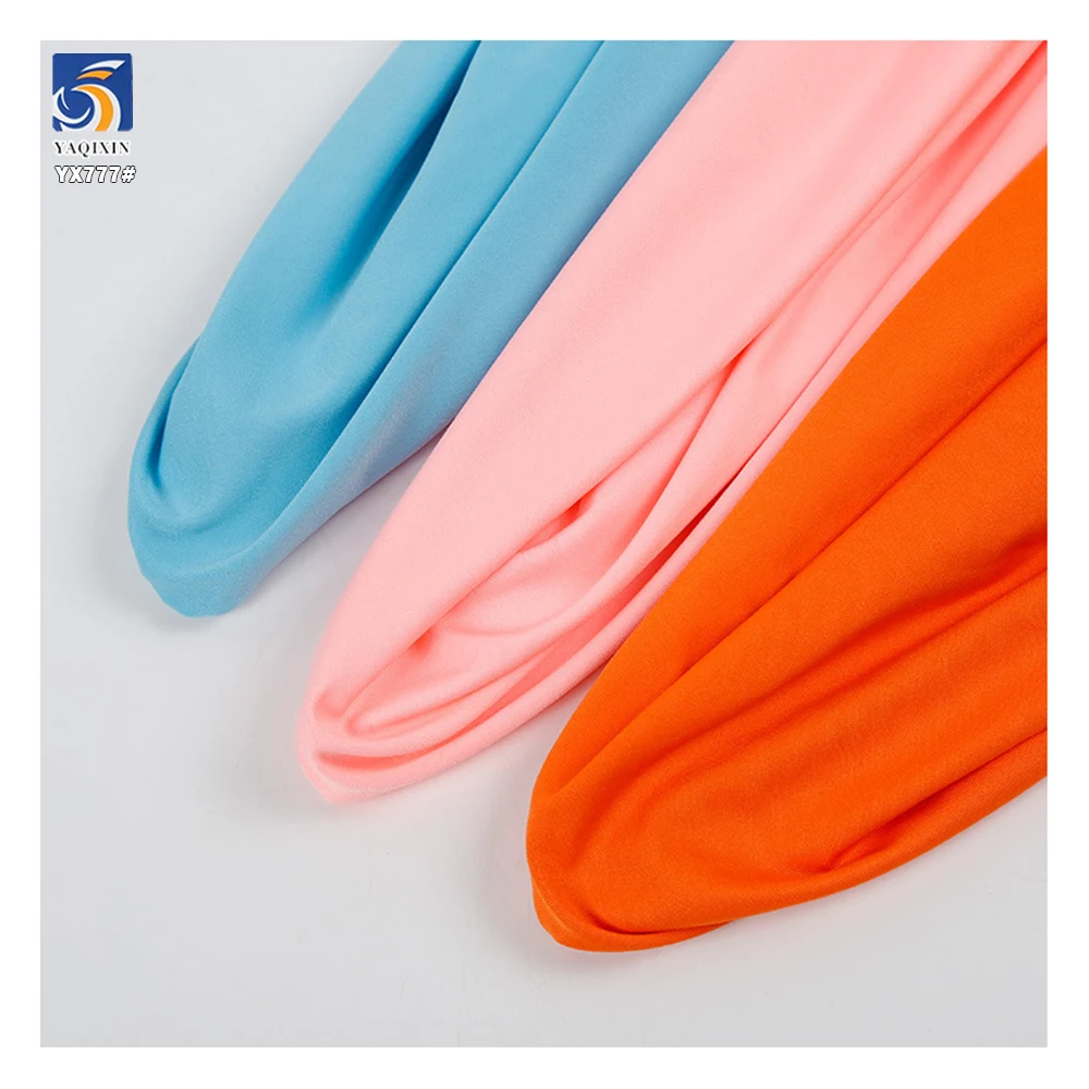 YX777 210gsm Super Soft Comfortable Women's Bottoming Shirt Yoga Wear Fabric 94 Polyester 6 Spandex Stretch Knitted Fabric - 图片 2