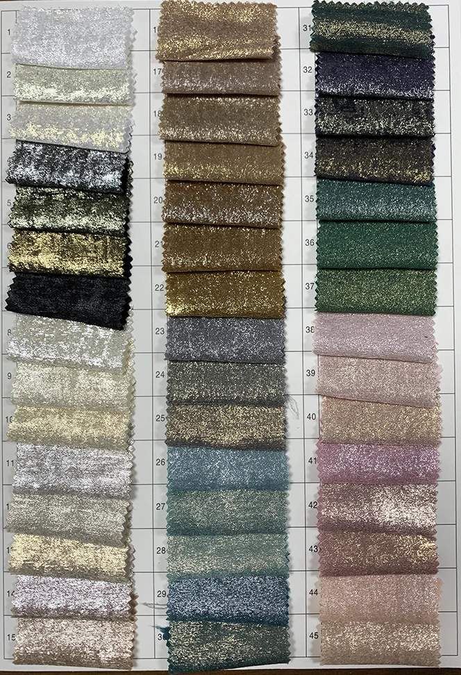 Wholesale Beach Underwear Fabric Chiffon Velvet Fabric Gold and Silver Film Printed Fabric Suitable for Women's Dresses - 图片 3