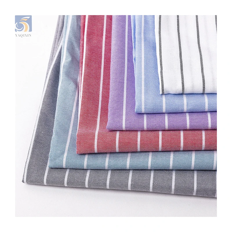 YX2741 High Quality 140gsm 40S Combed 100% Cotton Oxford Fabric Striped Oxford Man Shirt Fabric - 图片 6